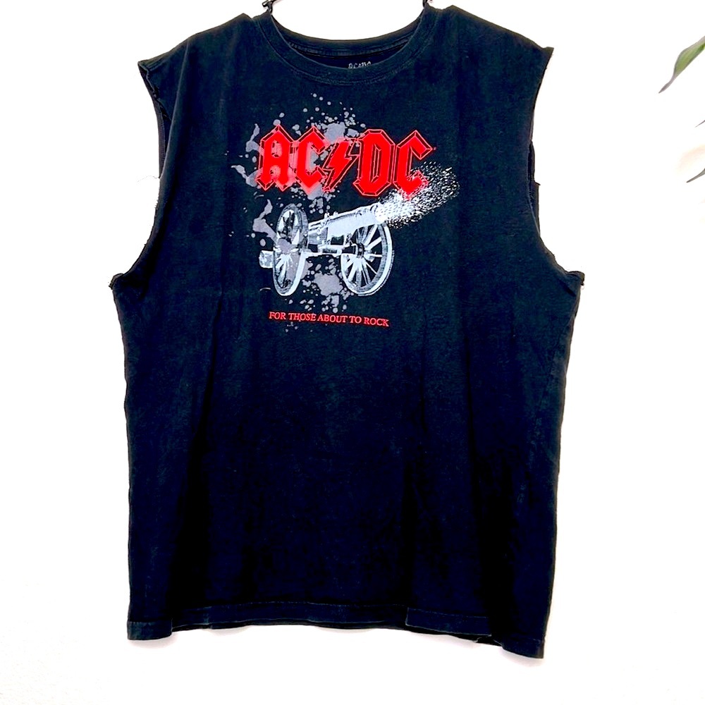 Vintage ACDC cutoff shirt